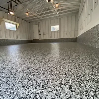 garage flake system gray black